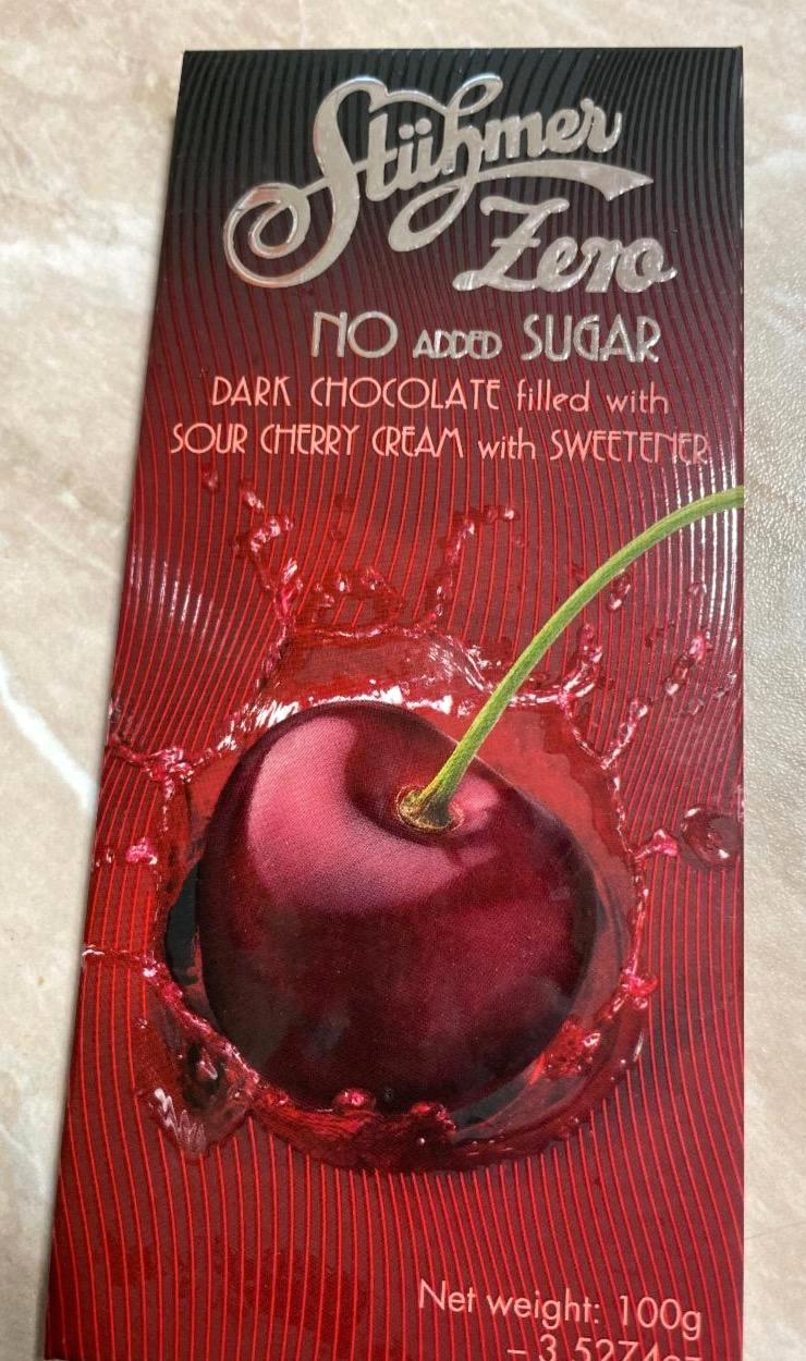 Képek - Dark chocolate with sour cherry cream Stühmer zero sugar