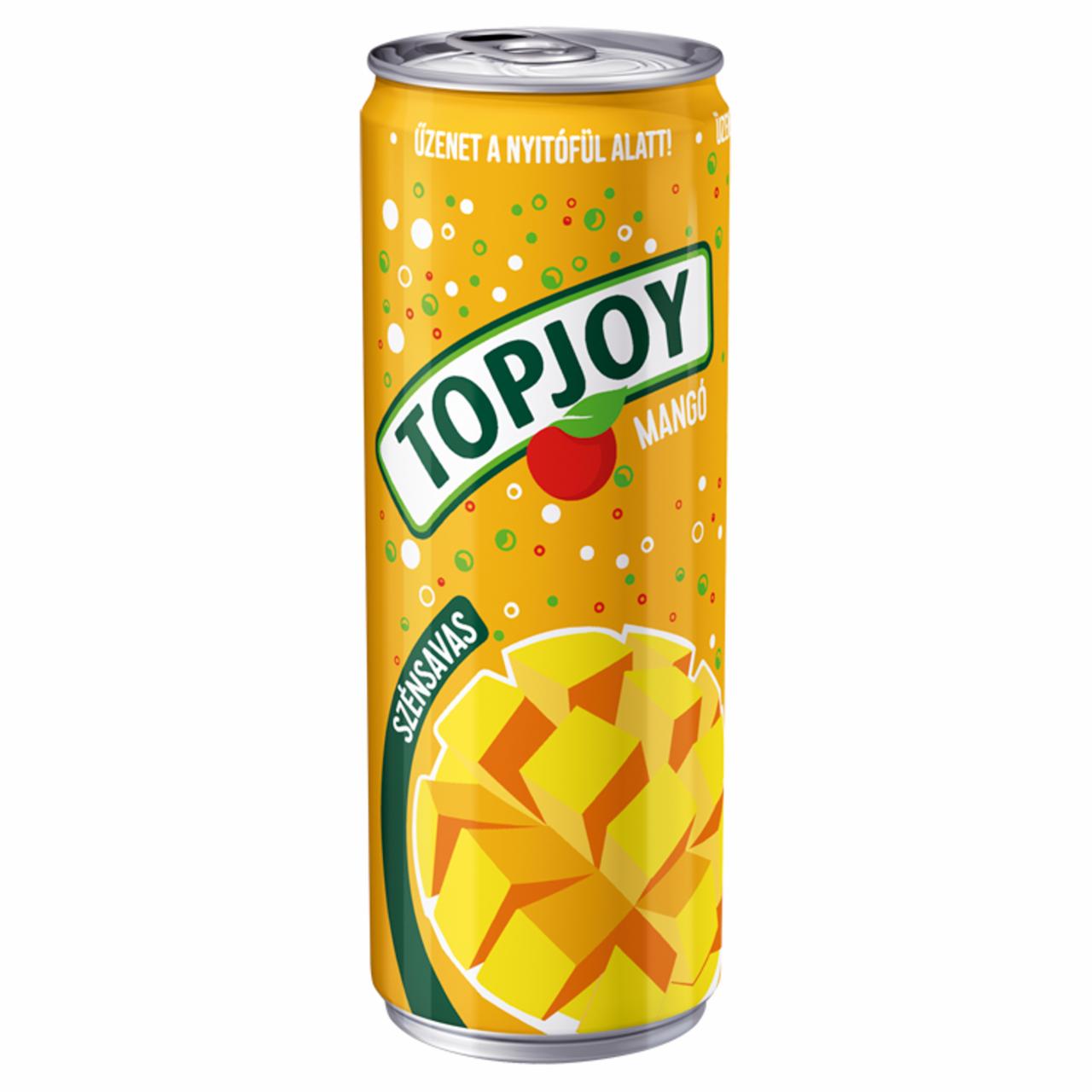 Képek - Topjoy mangó ízű szénsavas üdítőital 330 ml