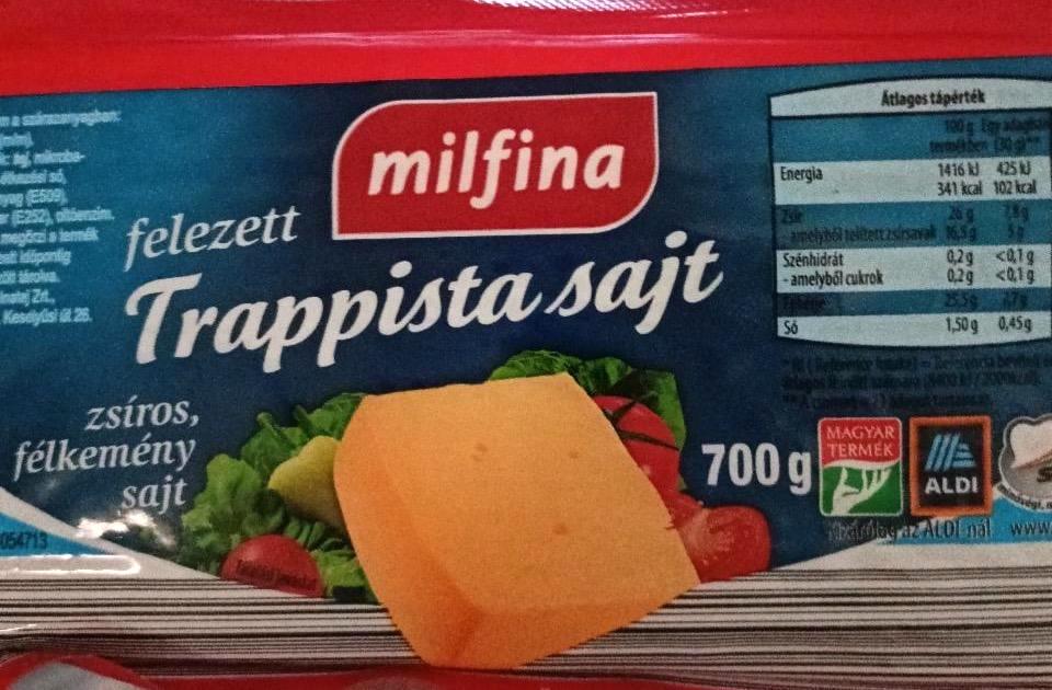 Képek - Felezett trappista sajt Milfina