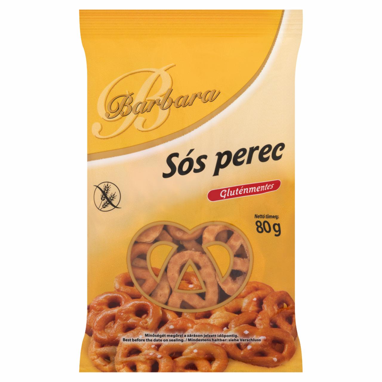 Képek - Barbara gluténmentes sós perec 80 g