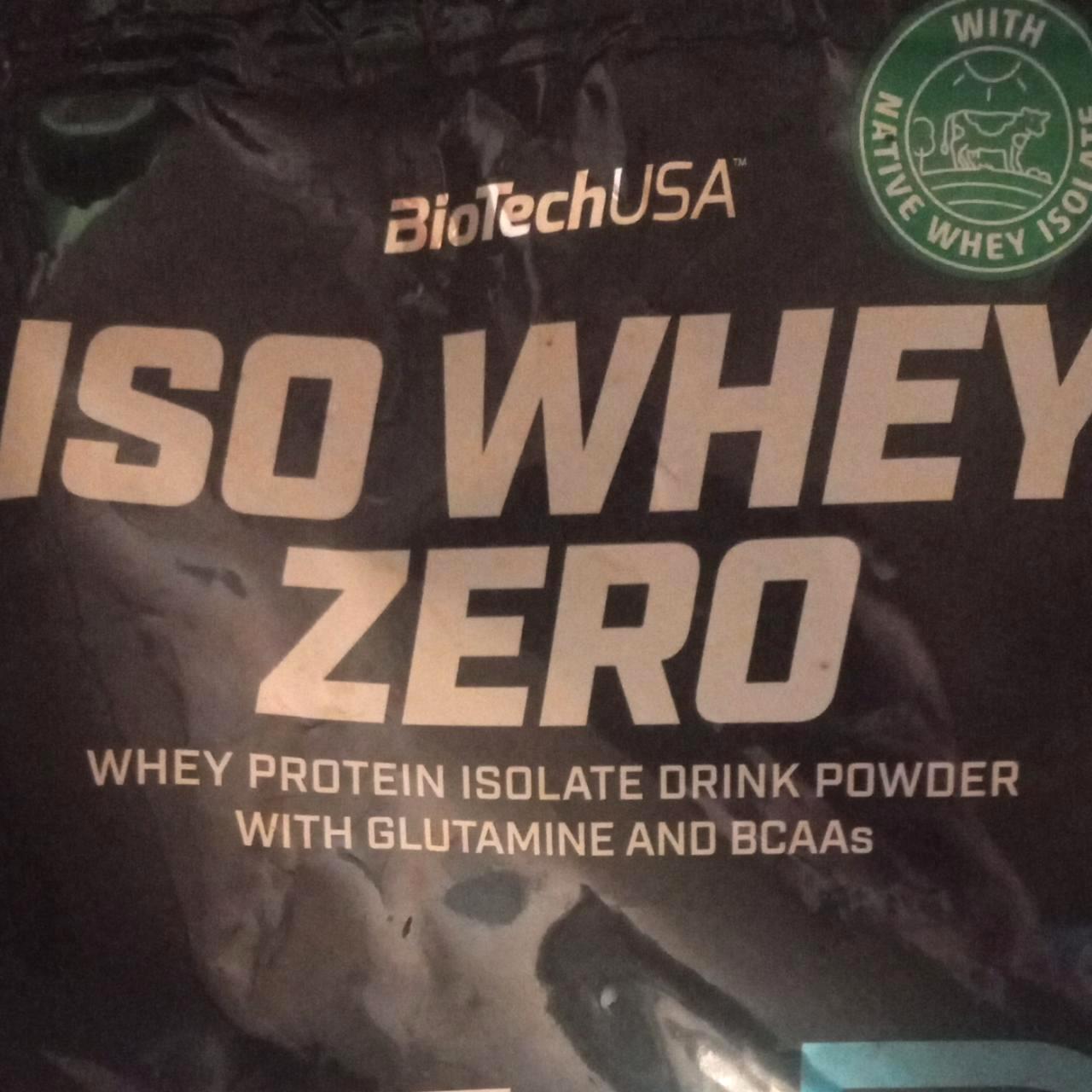 Képek - Iso whey zero black Biscuit ízű fehérje italpor keksz darabokkal BioTechUSA