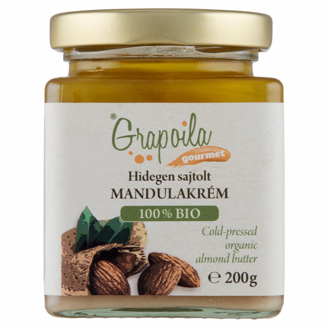 Képek - Grapoila hidegen sajtolt BIO mandulakrém 200 g