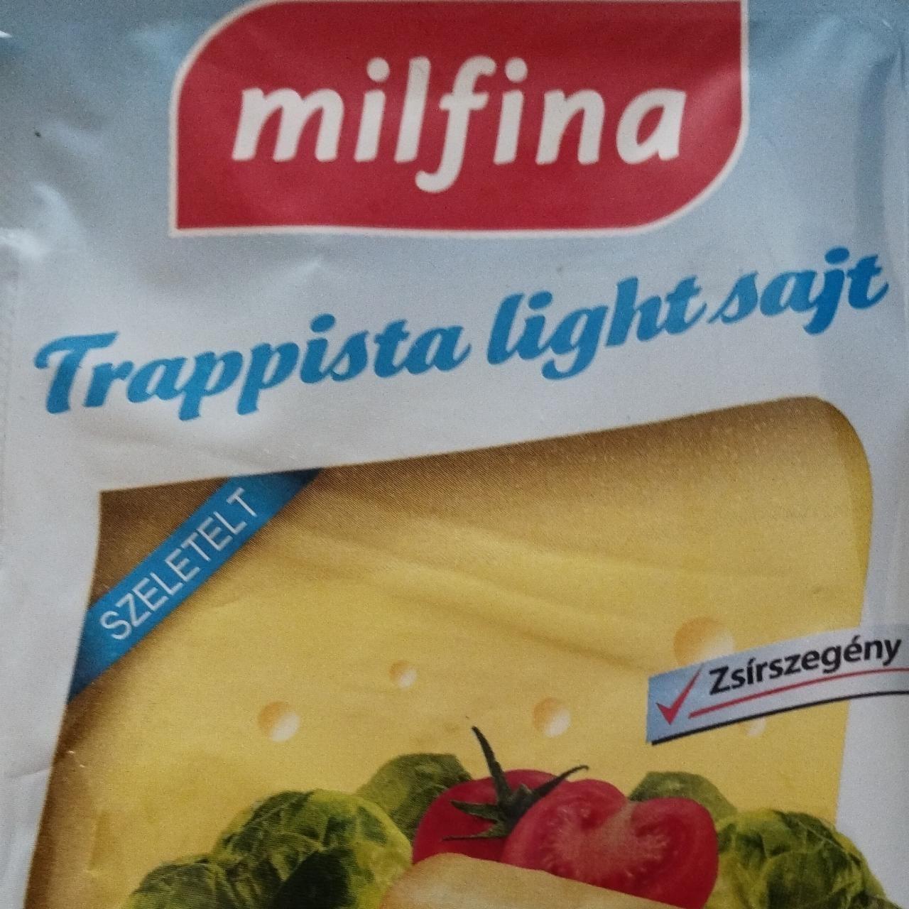 Képek - Trappista light sajt szeletelt Milfina