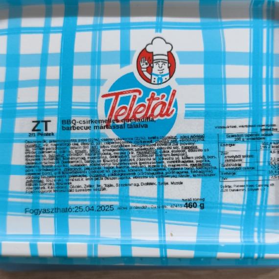 Képek - BBQ-csirkemelles quesadilla, barbecue mártással Teletál