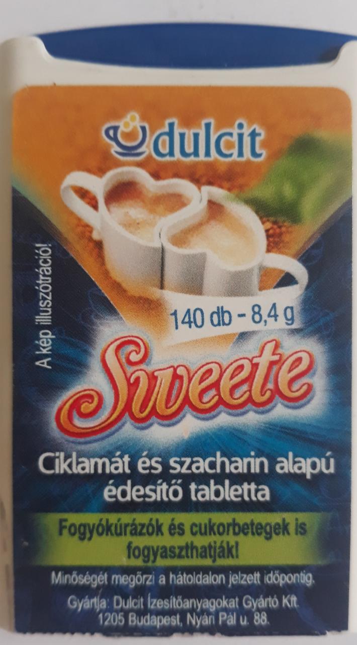 Képek - Sweete ciklamát és szacharin alapú édesítő tabletta Dulcit