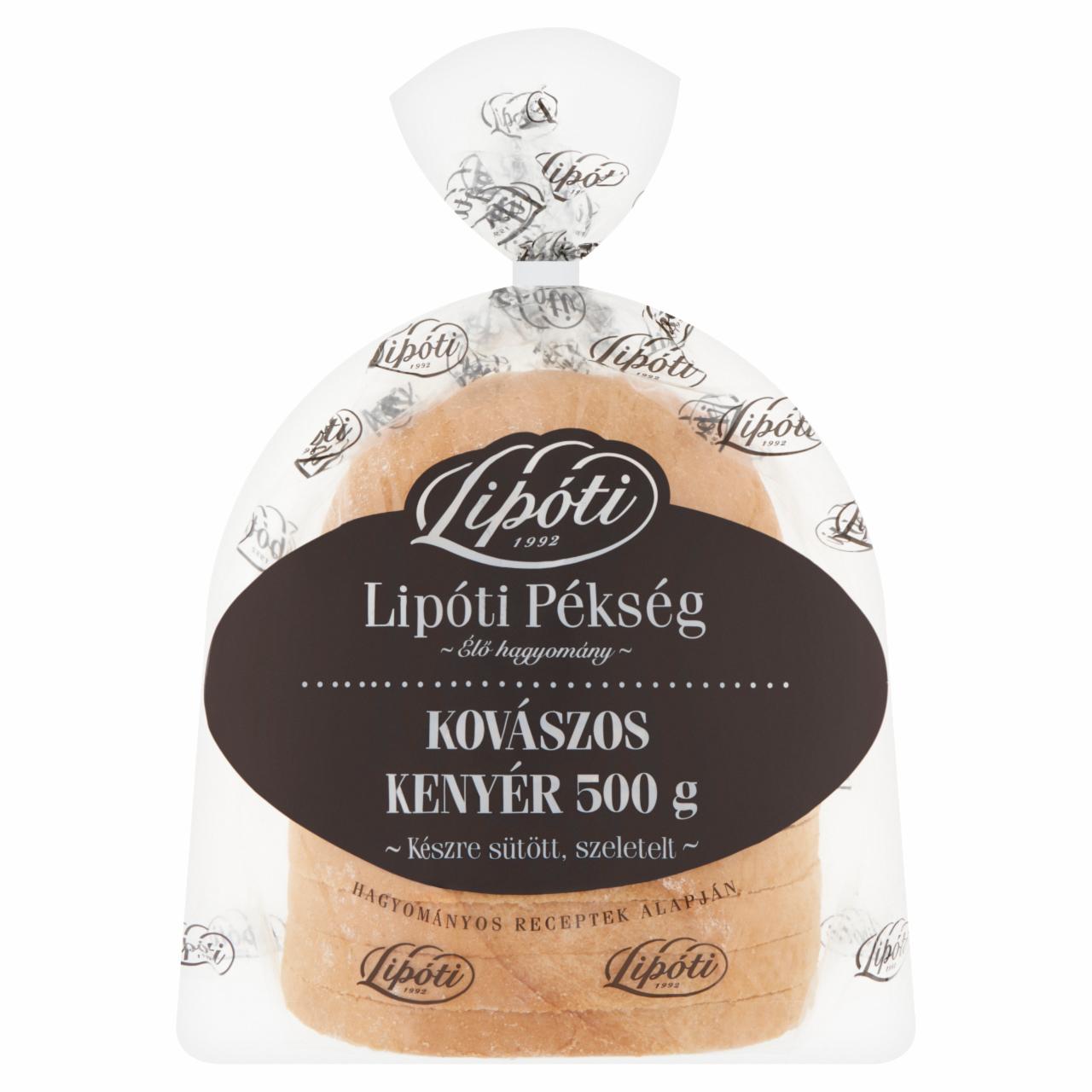 Képek - Lipóti készre sütött, szeletelt kovászos kenyér 500 g