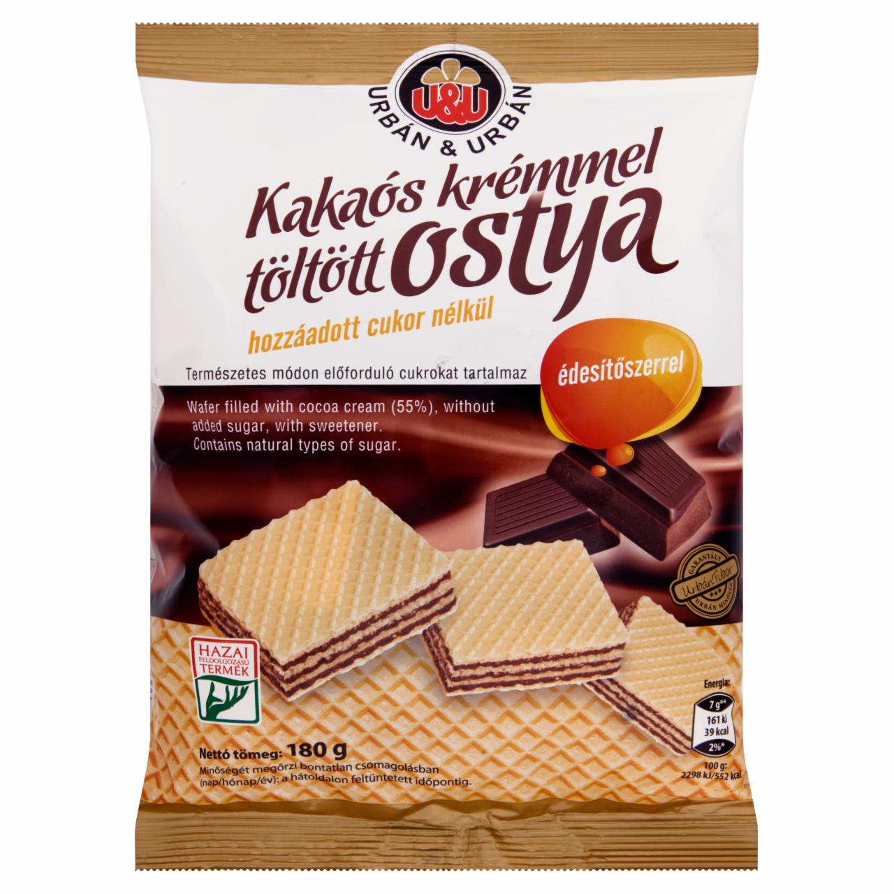 Képek - Urbán Kakaós nápolyi, hozzáadott cukor nélkül 180 g