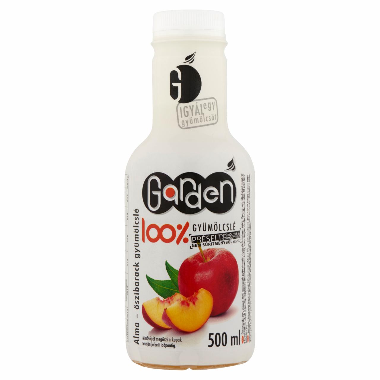 Képek - Garden alma-őszibarack 100%-os gyümölcslé 500 ml