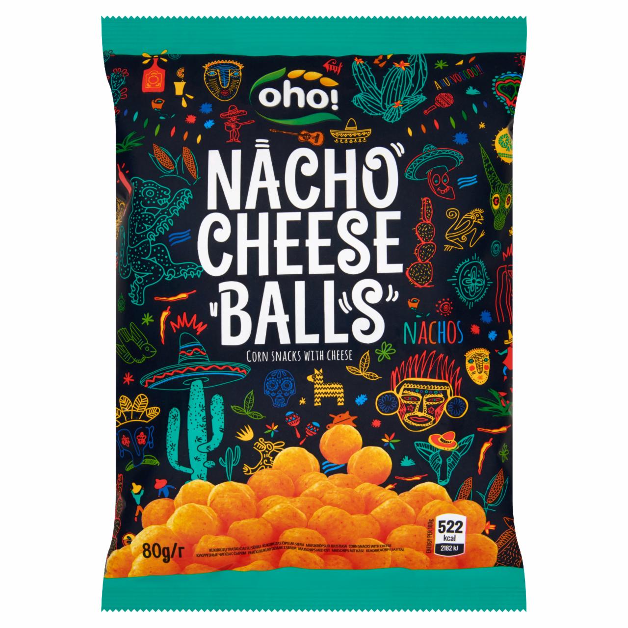 Képek - Oho! Nacho Cheese Balls kukoricachips sajttal 80 g