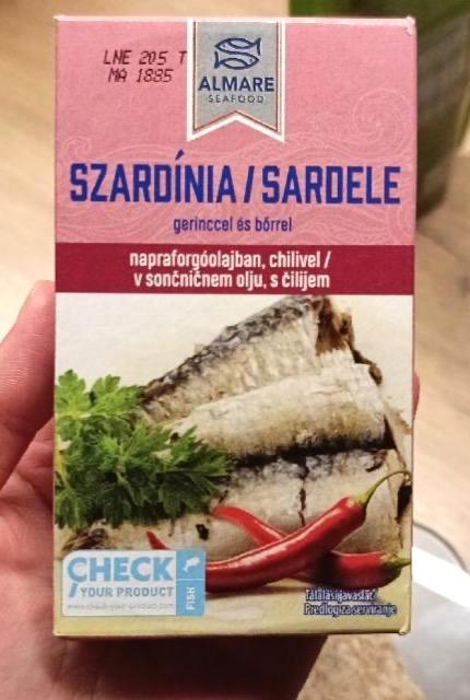 Képek - Szardínia napraforgóolajban, chilivel Almare seafood
