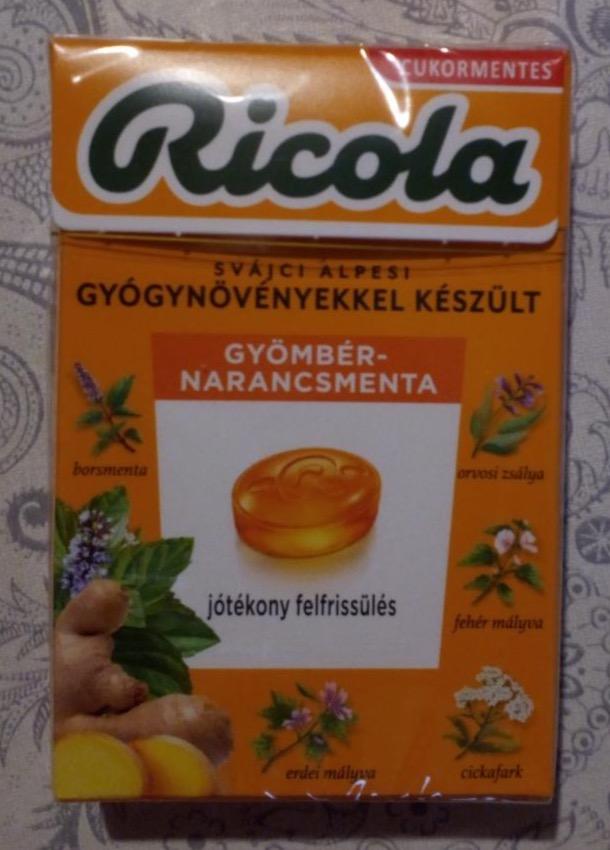 Képek - Gyömbér-narancsmenta cukorka Ricola