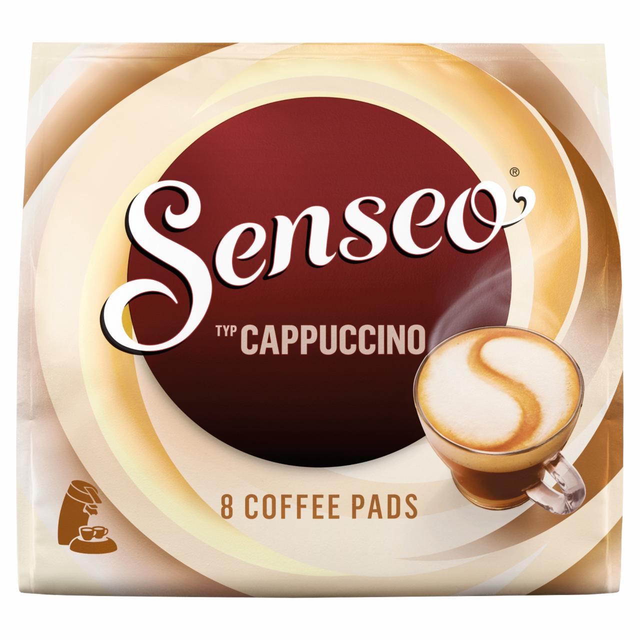 Képek - Senseo Cappuccino instant kávé kávékrémesítővel, cukorral egyadagos, párnás kiszerelésben 8 db 92 g