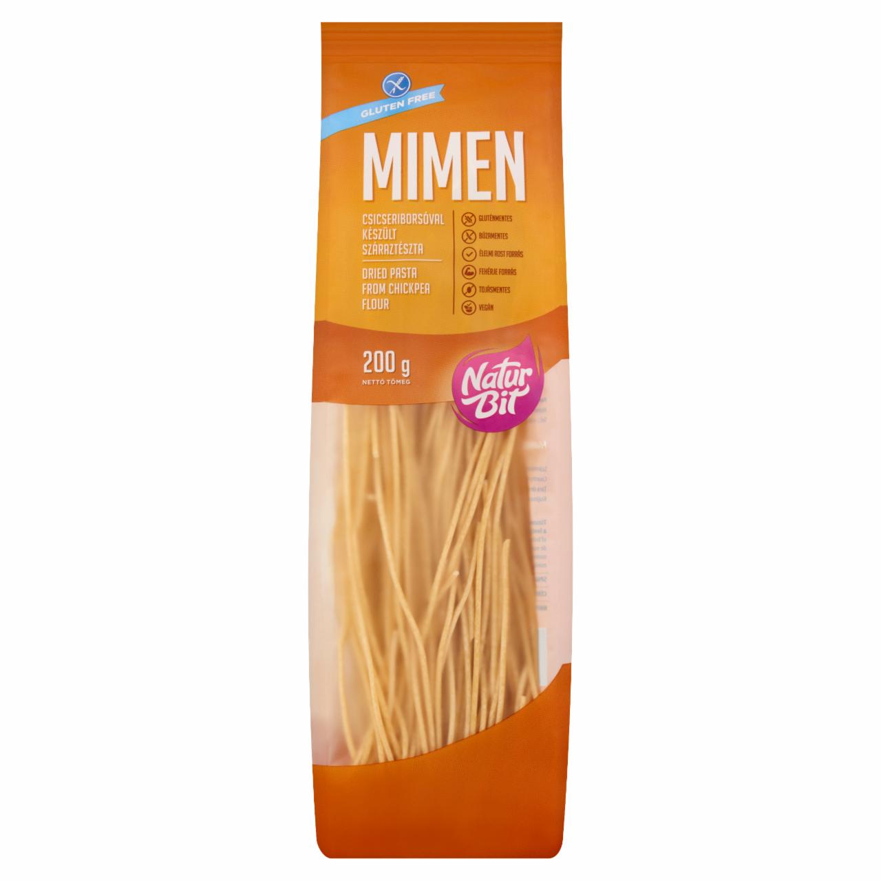 Képek - Naturbit Mimen spagetti gluténmentes, csicseriborsóval készült száraztészta 200 g