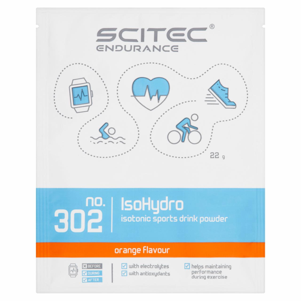 Képek - Scitec Endurance IsoHydro narancs ízű étrend-kiegészítő por 22 g