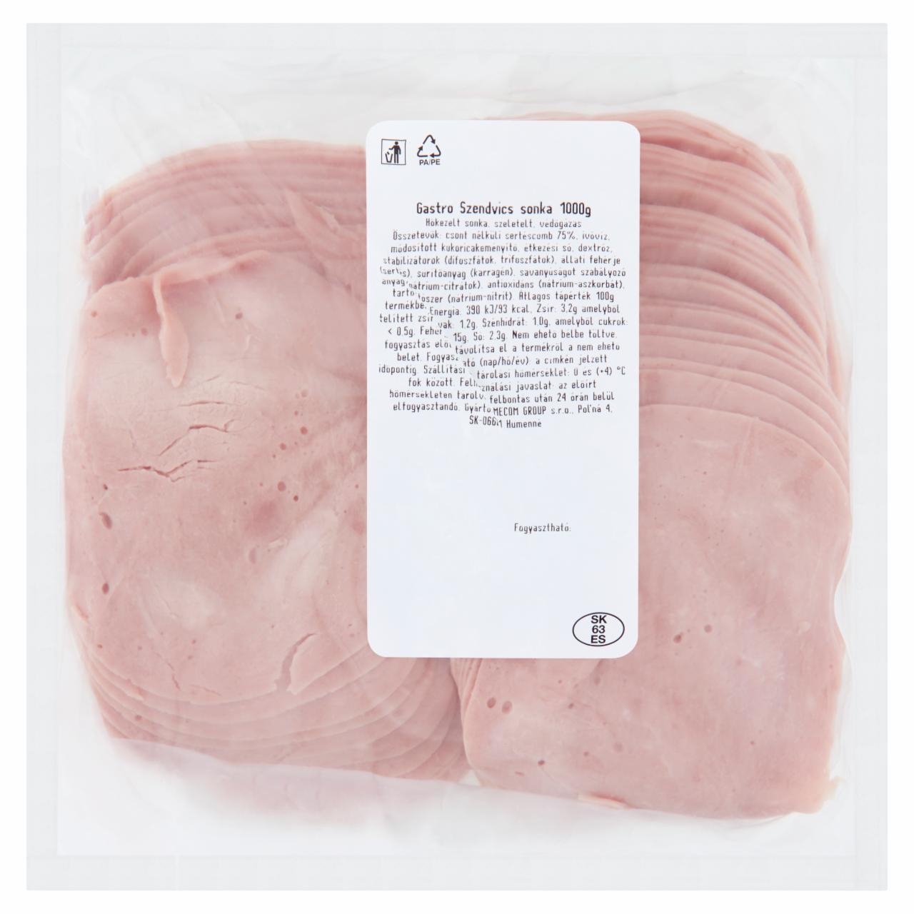 Képek - Gastro szeletelt szendvics sonka 1000 g