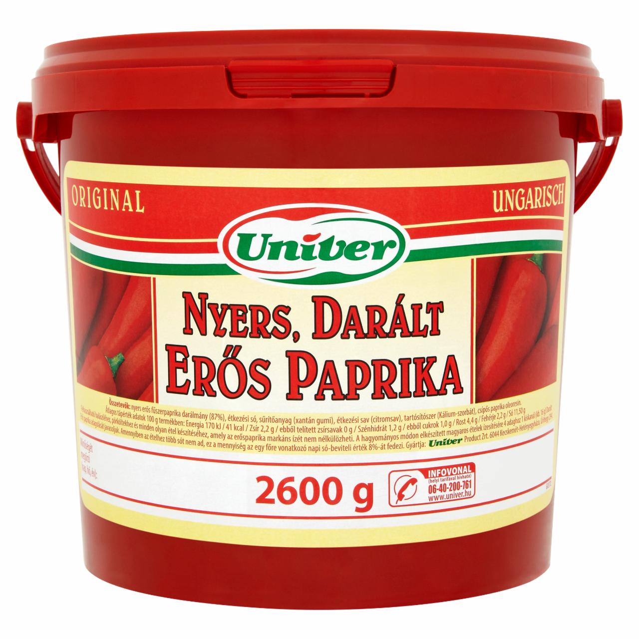 Képek - Univer nyers, darált erős paprika 2600 g