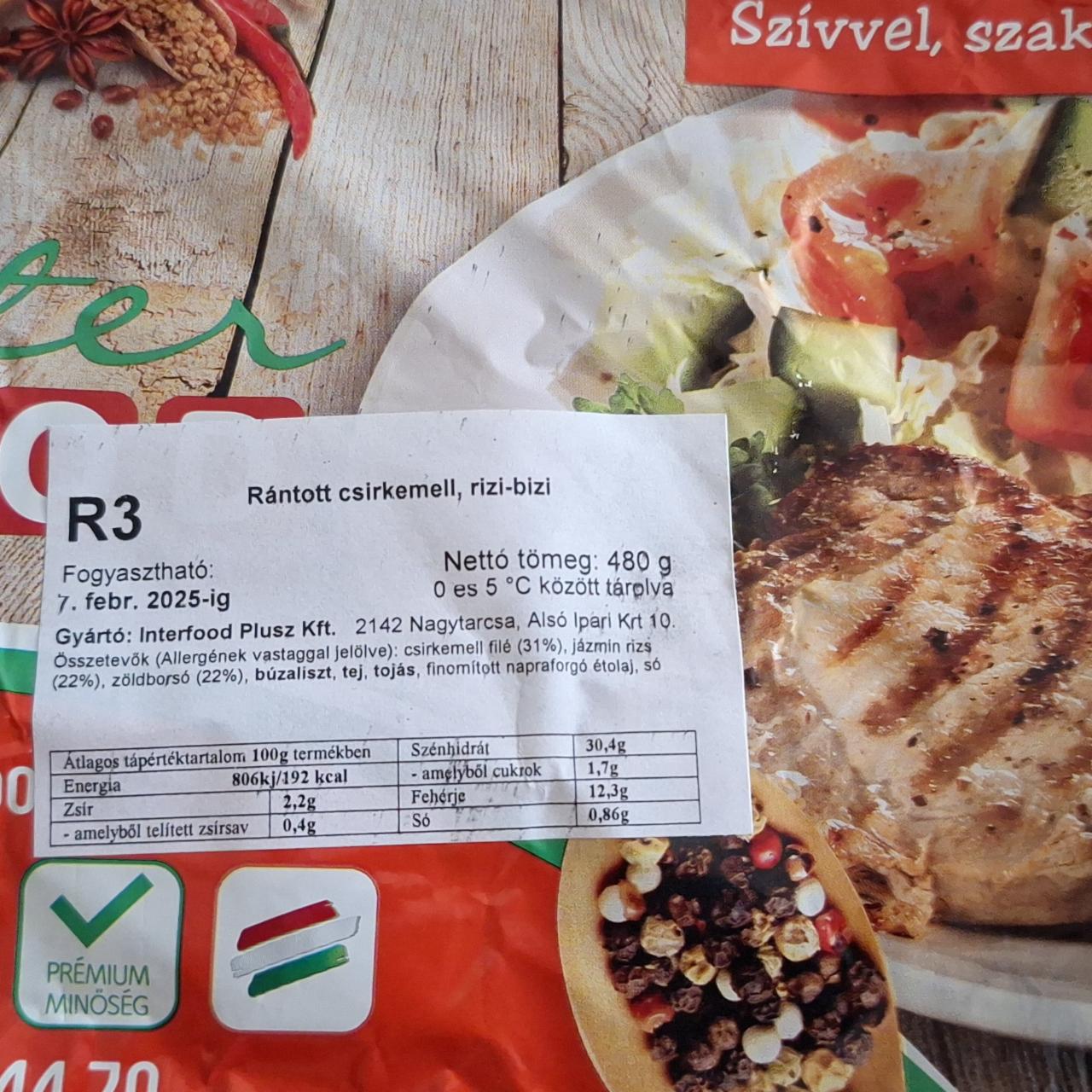 Képek - Rántott csirkemell rizi-bizi Interfood