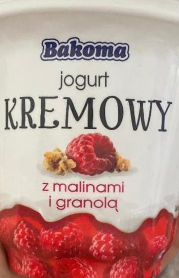 Képek - Granola típusú málnás krémjoghurt müzlivel Bakoma