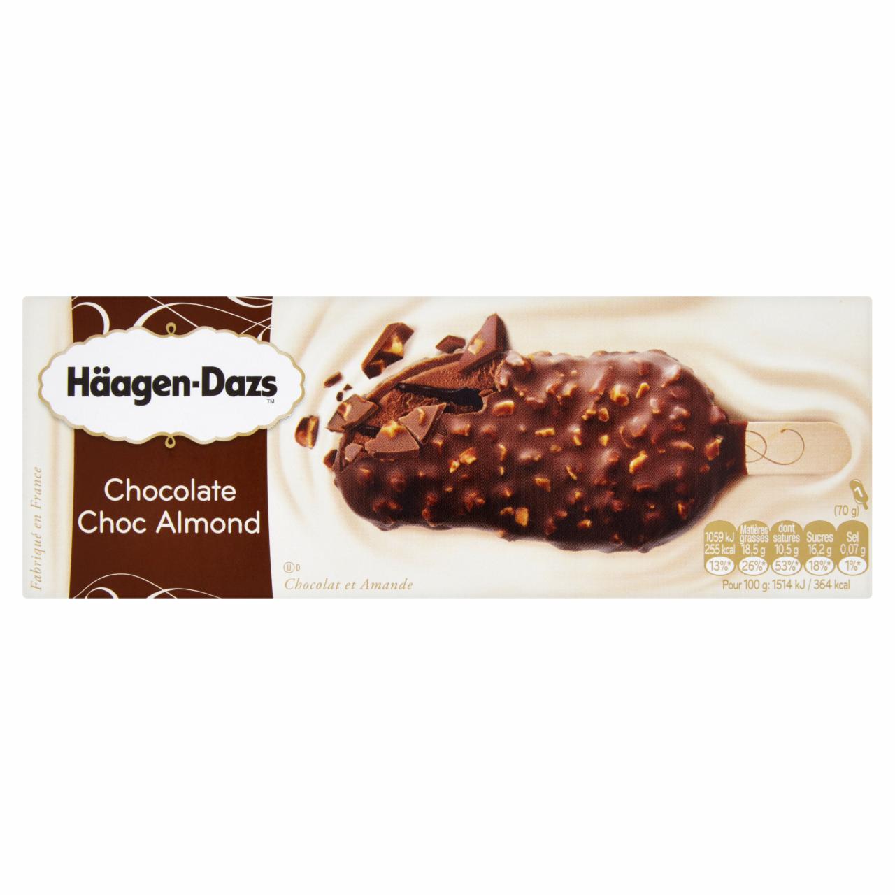 Képek - Häagen-Dazs csokoládés jégkrém Belga csokoládéval és mandulával 80 ml