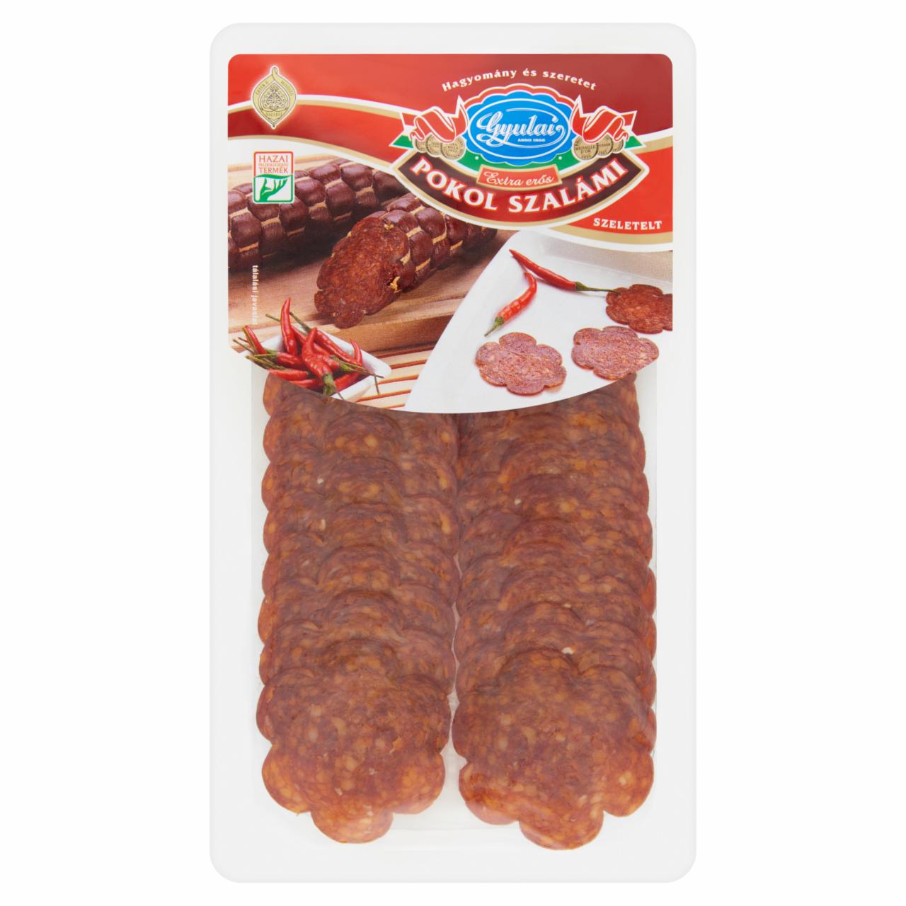 Képek - Gyulai Pokol szalámi szeletelt extra erős szalámi 70 g