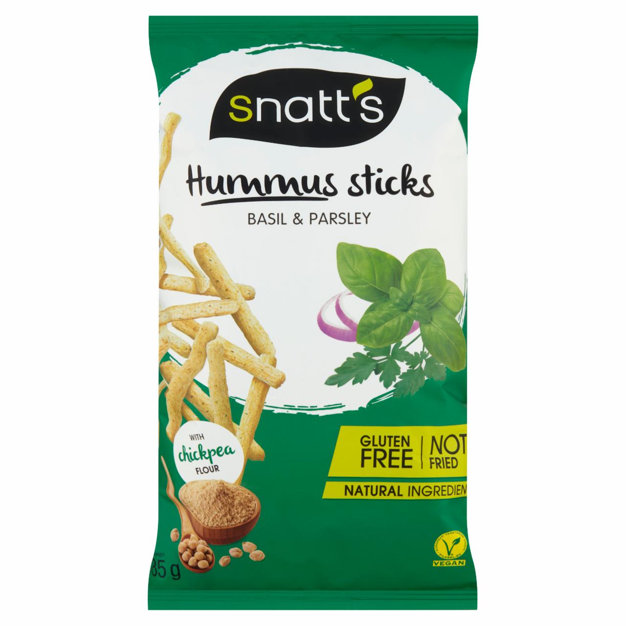 Képek - Snatt's bazsalikomos és petrezselymes ízesítésű csicseriborsós snack 85 g