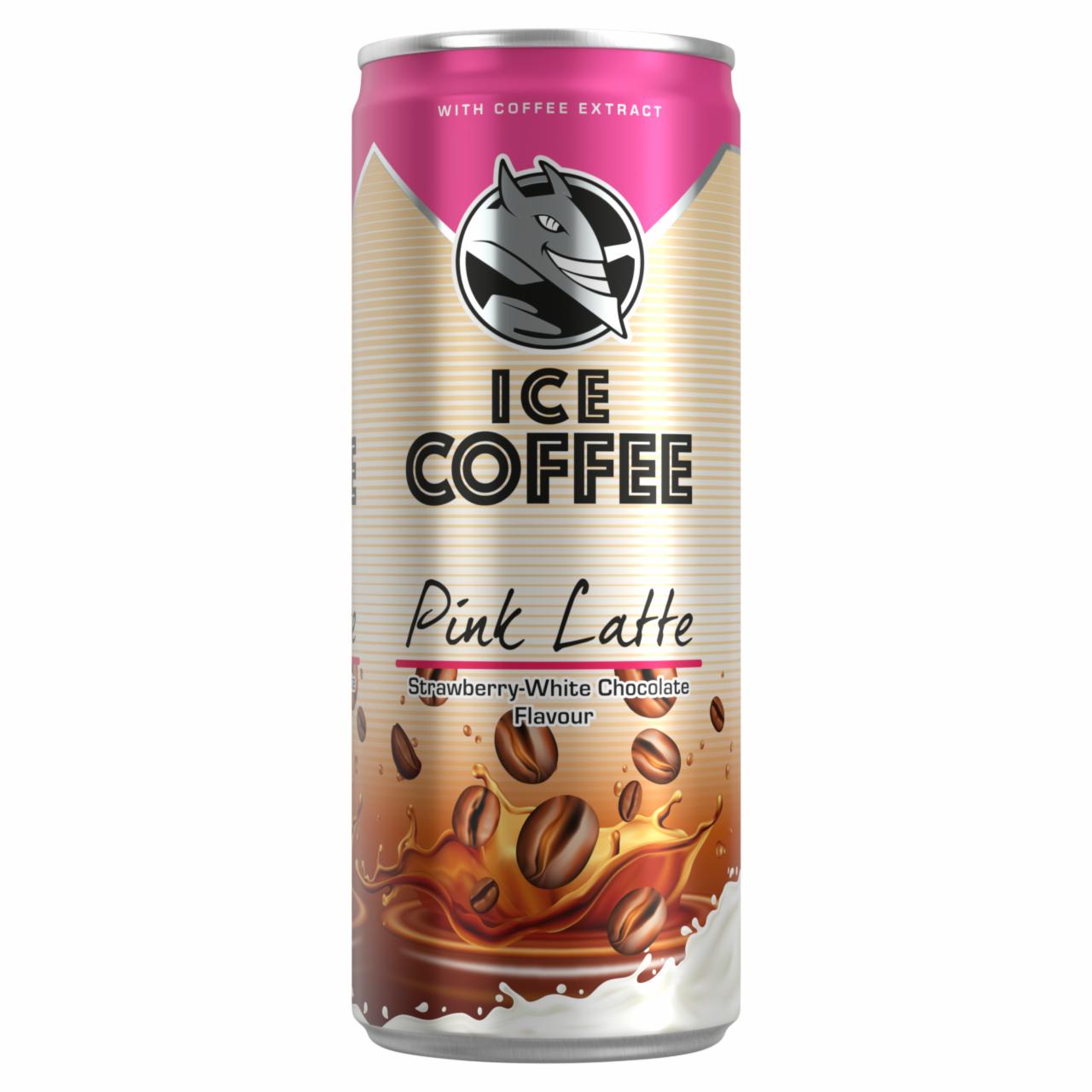 Képek - Ice Coffee Pink Latte eper- és fehér csokoládéízű UHT ital tejjel és kávékivonattal 250 ml