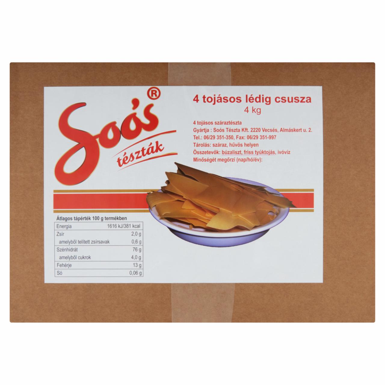 Képek - Soós 4 tojásos csusza száraztészta 4 kg