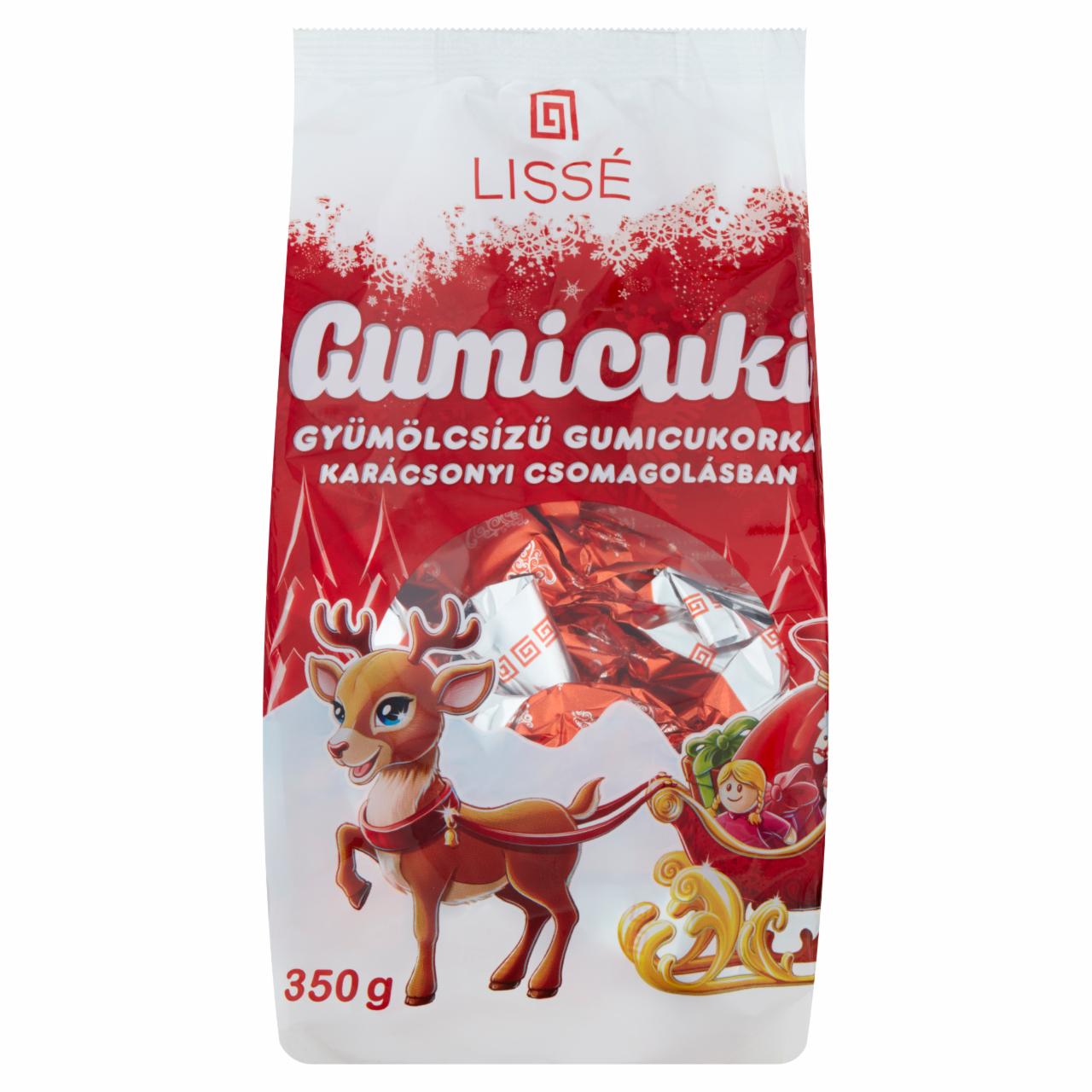 Képek - Lissé Gumicuki gyümölcsízű gumicukorka karácsonyi csomagolásban 350 g