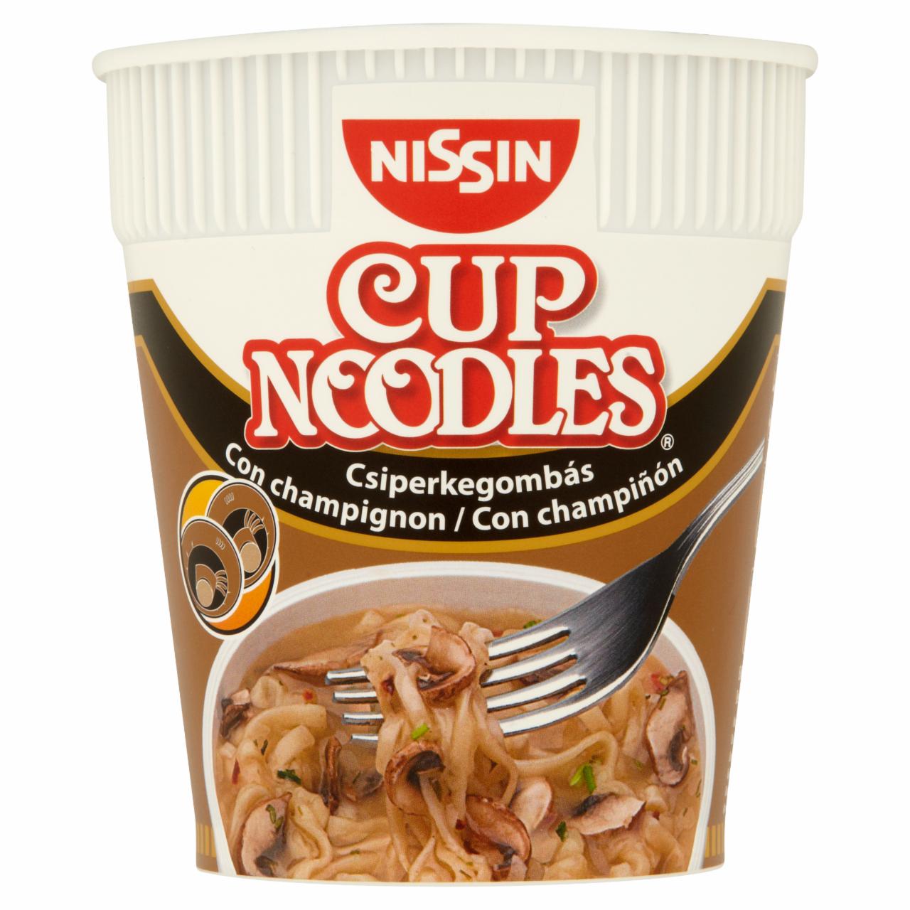 Képek - Nissin Cup Noodles csiperkegombás instant tésztaleves 64 g
