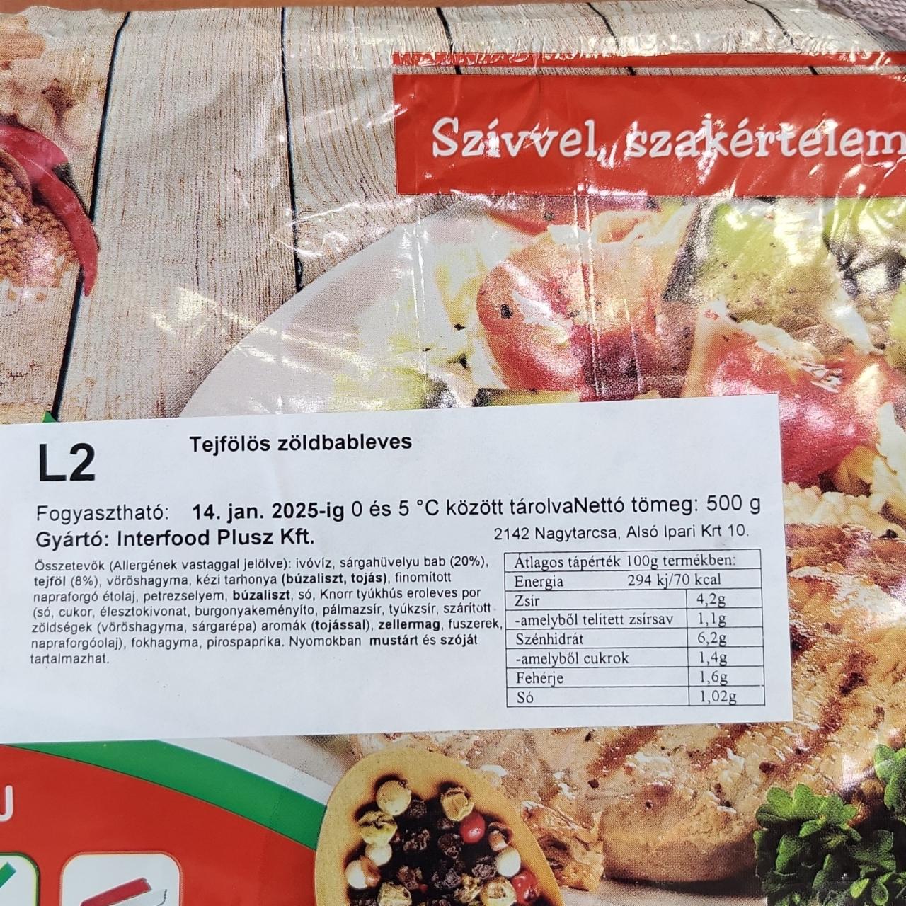 Képek - tejfölös zöldbableves interfood