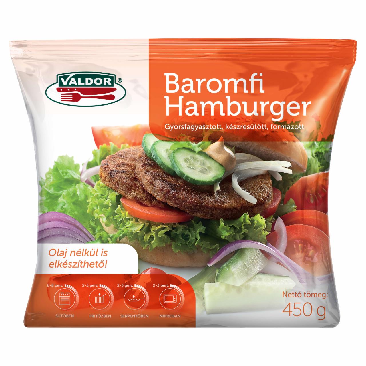 Képek - Valdor gyorsfagyasztott baromfi hamburger 450 g