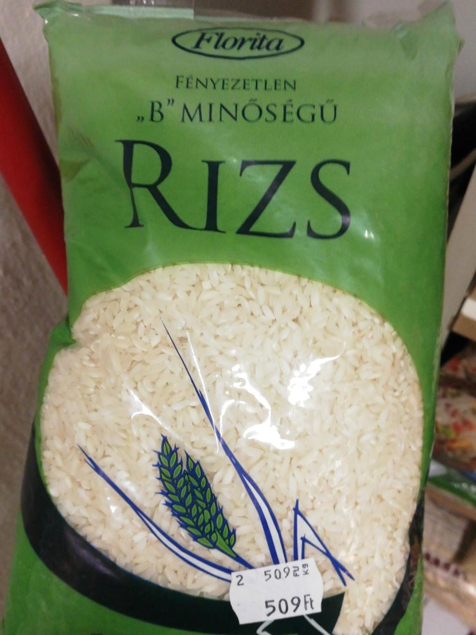 Képek - Fényezetlen B minőségű rizs Florita