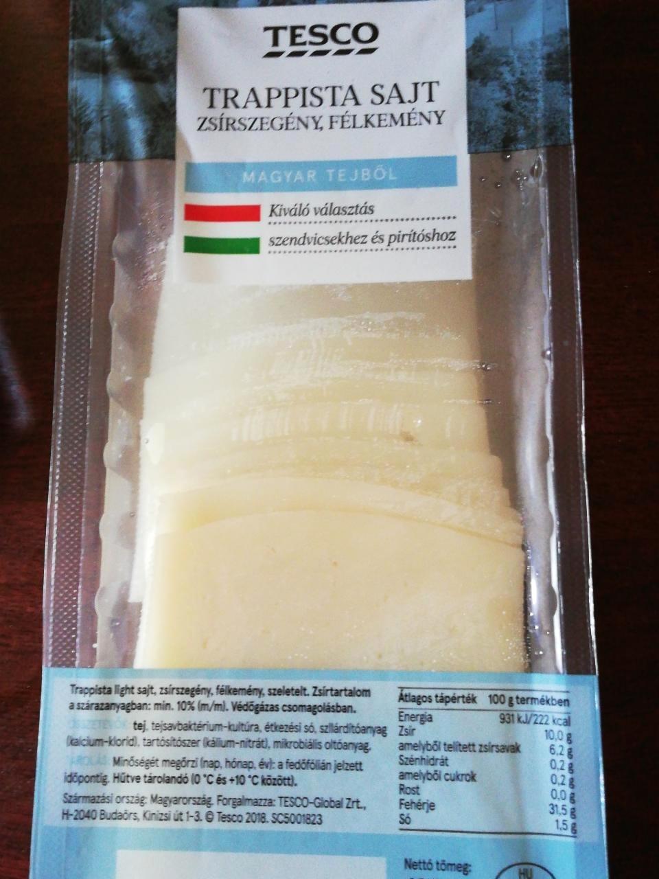 Képek - Trappista sajt, zsírszegény félkemény Tesco