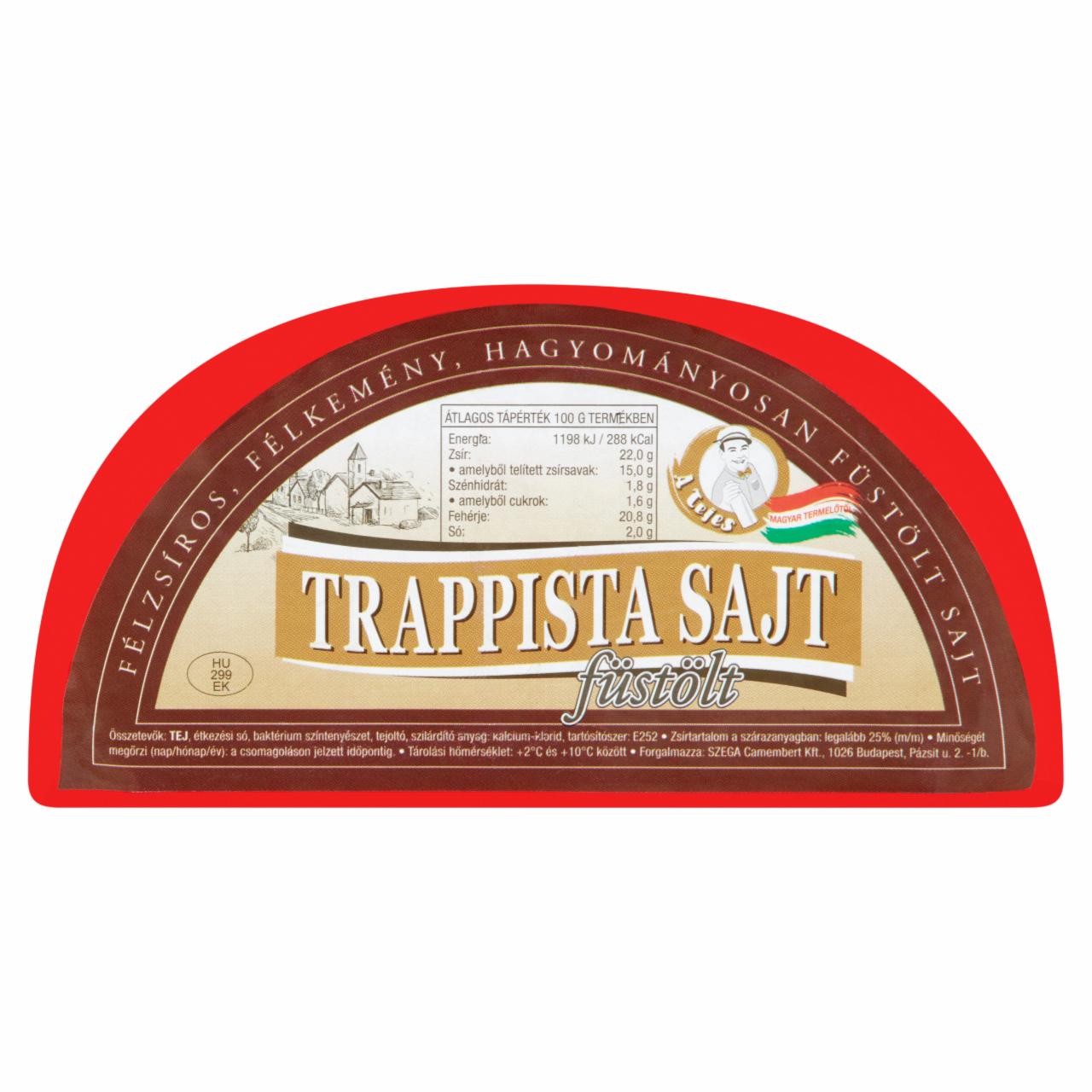 Képek - A Tejes füstölt, felezett, zsíros félkemény trappista sajt
