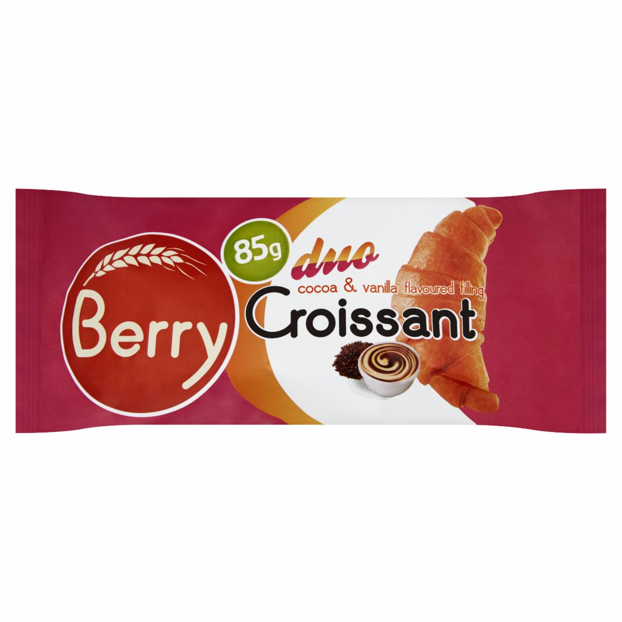 Képek - Berry Duo kakaós és vaníliás ízű krémmel töltött croissant 85 g
