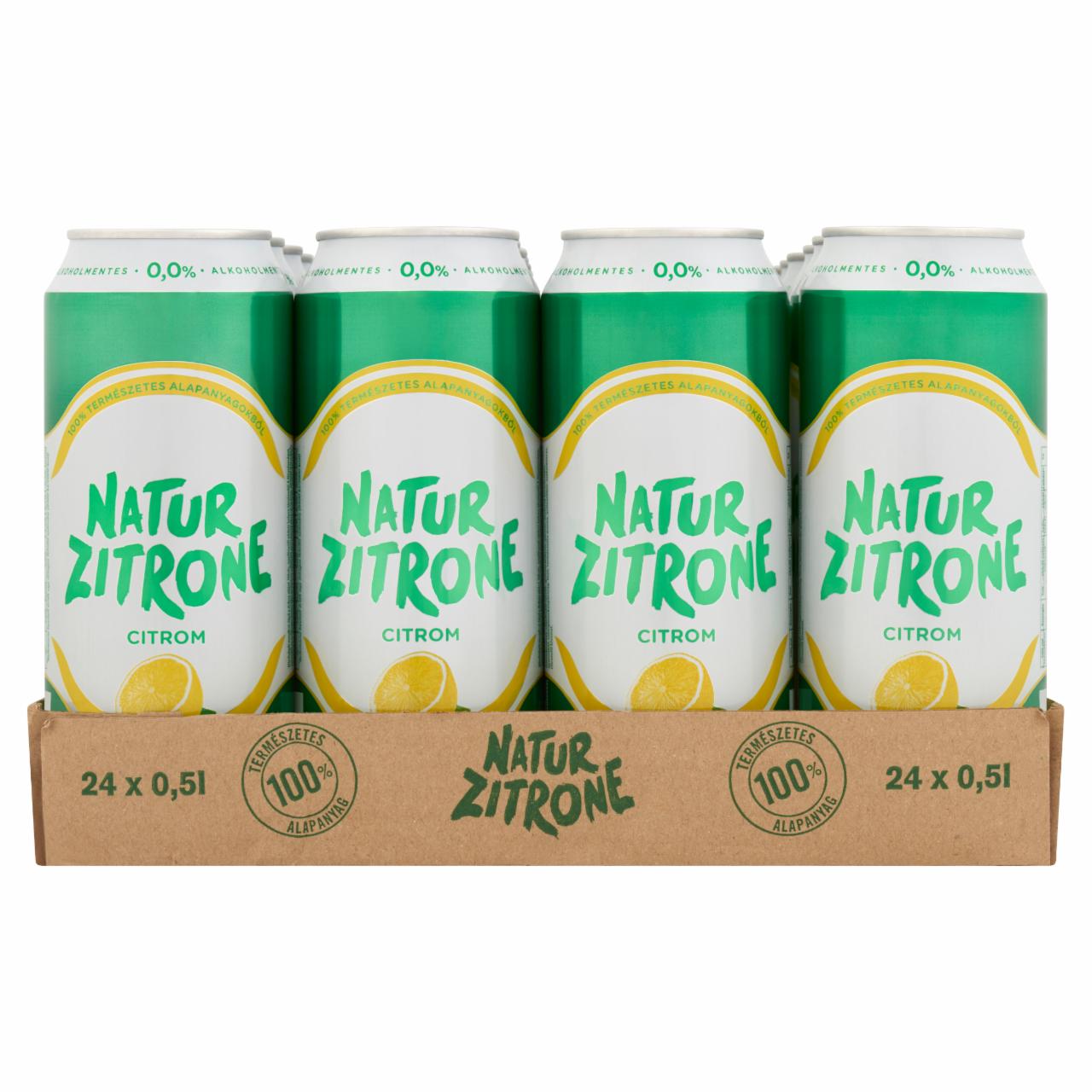 Képek - Natur Zitrone alkoholmentes, citrom ízű szénsavas ital 24 x 0,5 l tálca