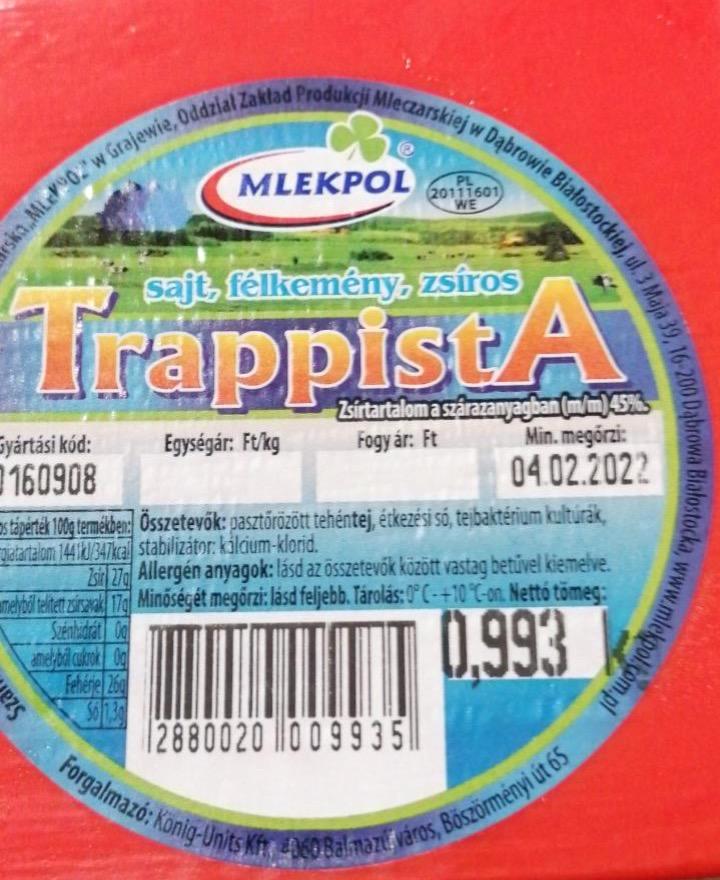 Képek - Trappista sajt Mlekpol