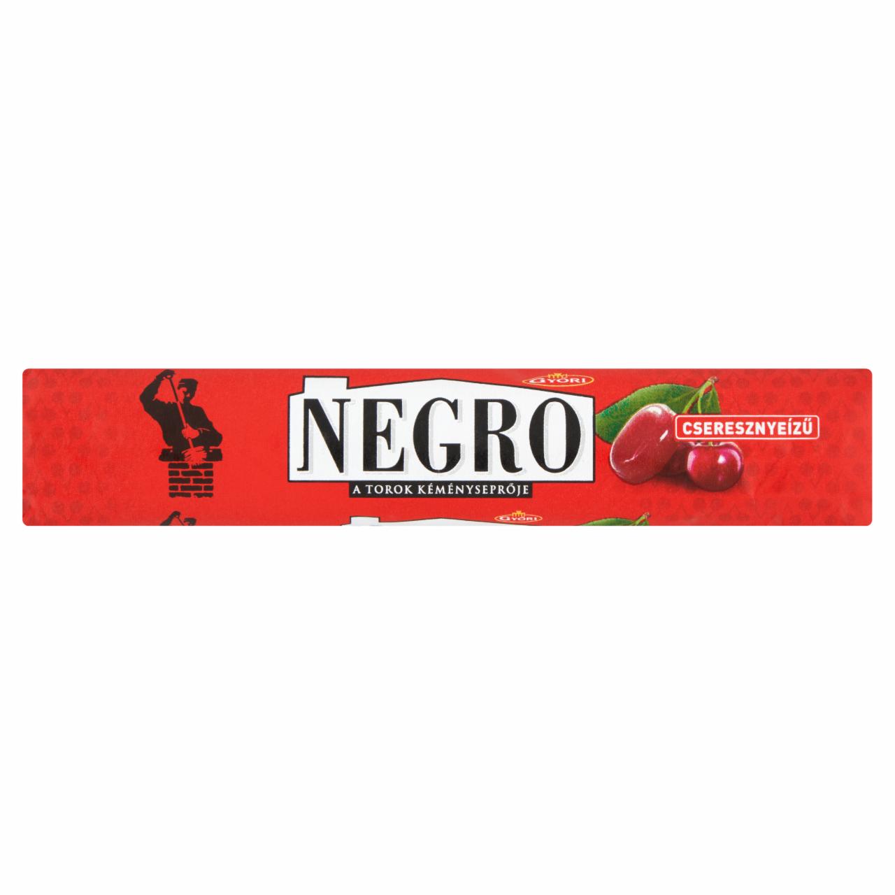 Képek - Győri Negro cseresznyeízű, töltött keménycukorka 45 g 