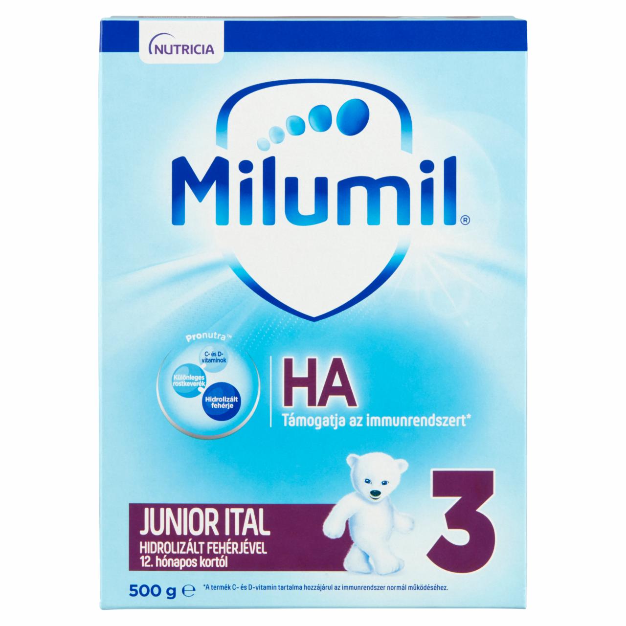 Képek - Milumil HA 3 Junior anyatej-kiegészítő tápszer 12. hónapos kortól 500 g