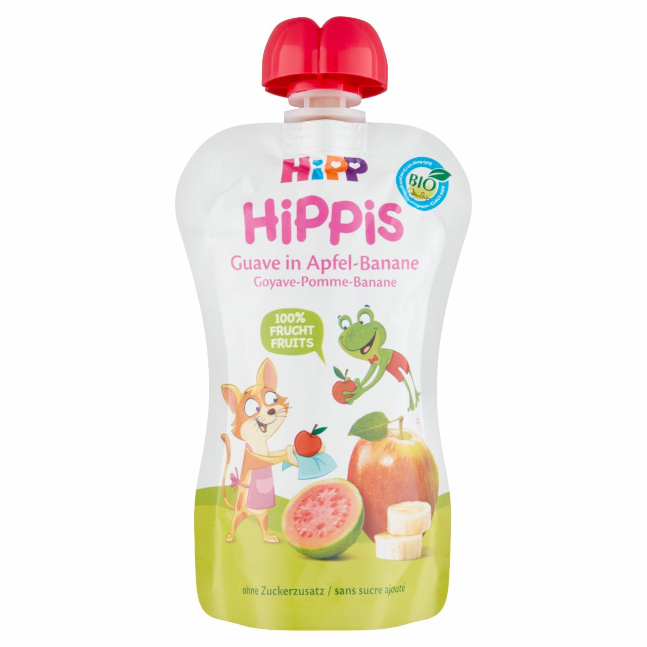 Képek - HiPP HiPPiS BIO guava-banán almában gyümölcspép 1 éves kortól 100 g