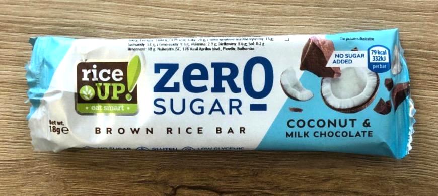 Képek - Zero sugar brown rice bar Coconut & milk chocolate Rice Up!