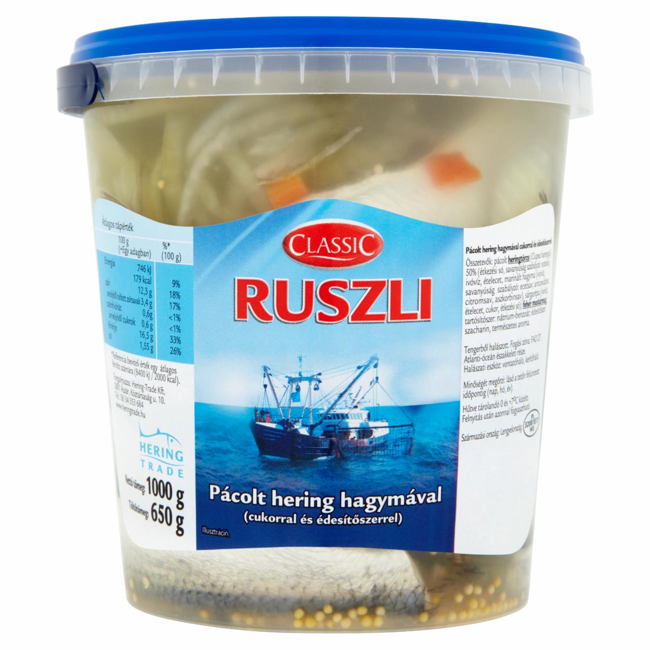 Képek - Classic Ruszli pácolt hering hagymával 1000 g