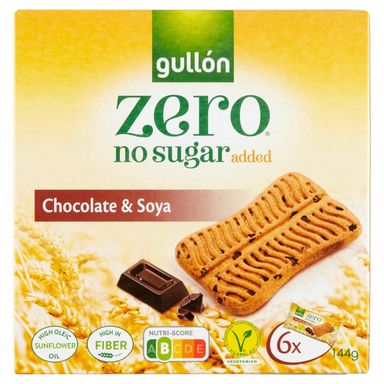 Képek - Gullón Snack csokoládés szelet hozzáadott cukor nélkül, édesítőszerrel 6 x 24 g (144 g)