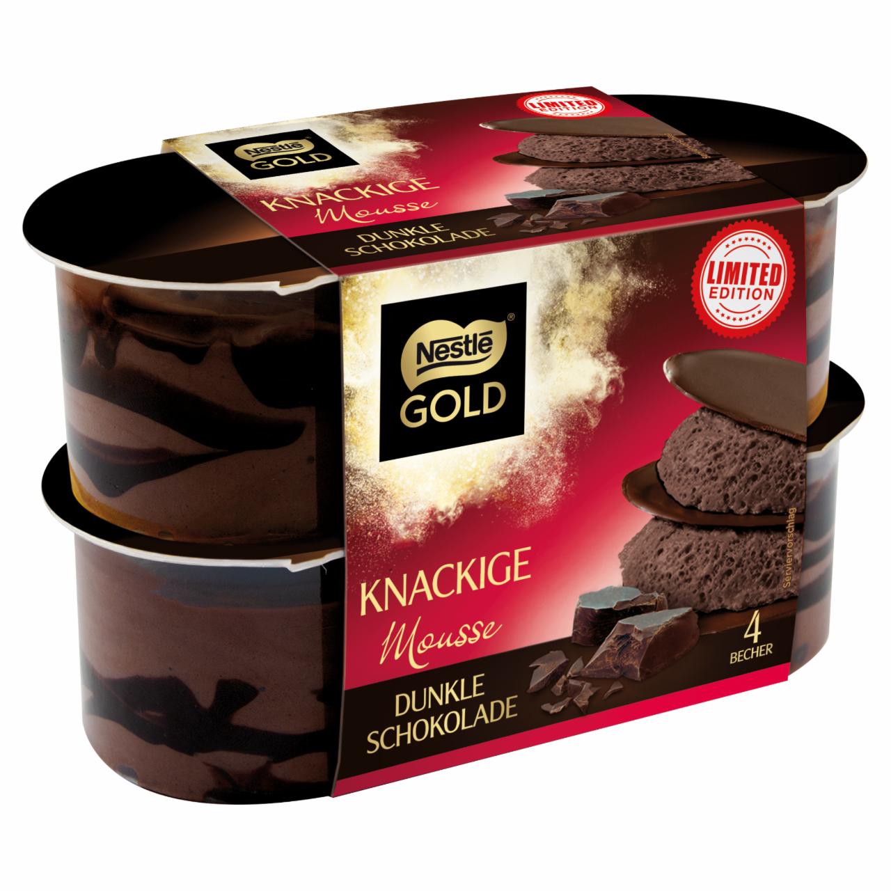 Képek - Nestlé Gold Mousse tejes desszert csokoládéval 4 x 57 g (228 g)