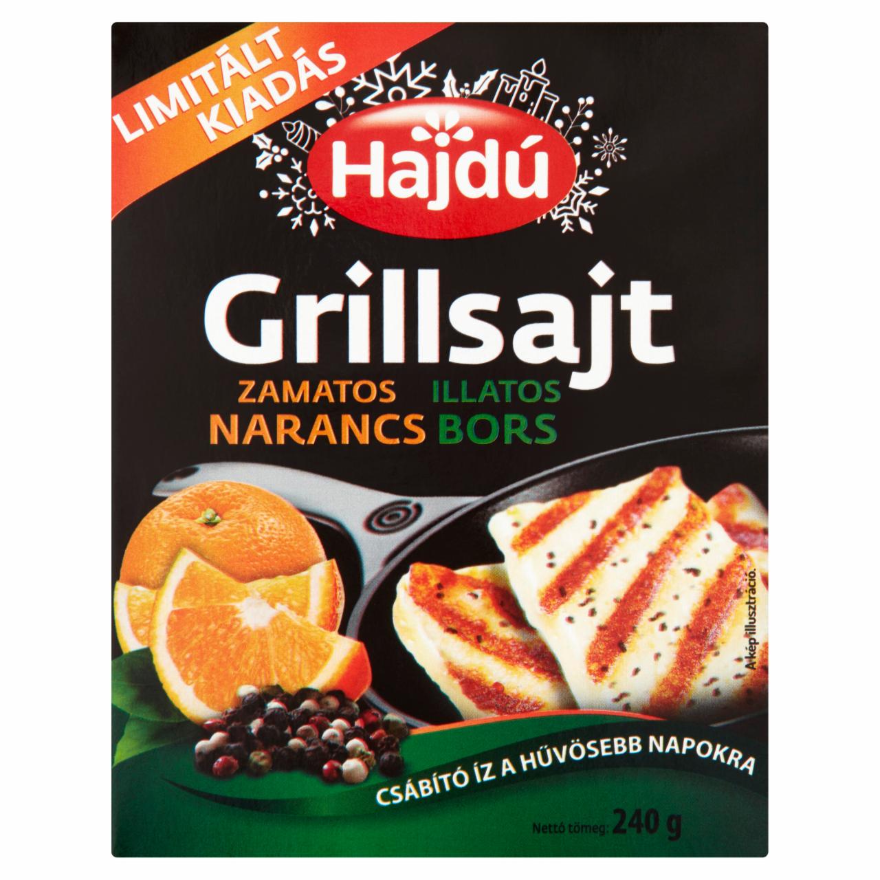 Képek - Hajdú zamatos narancs illatos bors ízű grillsajt 240 g