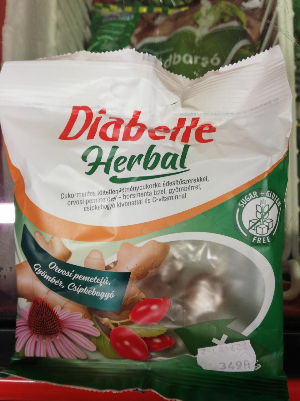 Képek - Töltetlen cukormentes keménycukorka édesítőszerekkel orvosi pemetefűvel borsmenta ízzel gyömbérrel csipkebogyó kivonattal és c vitaminnal Diabette