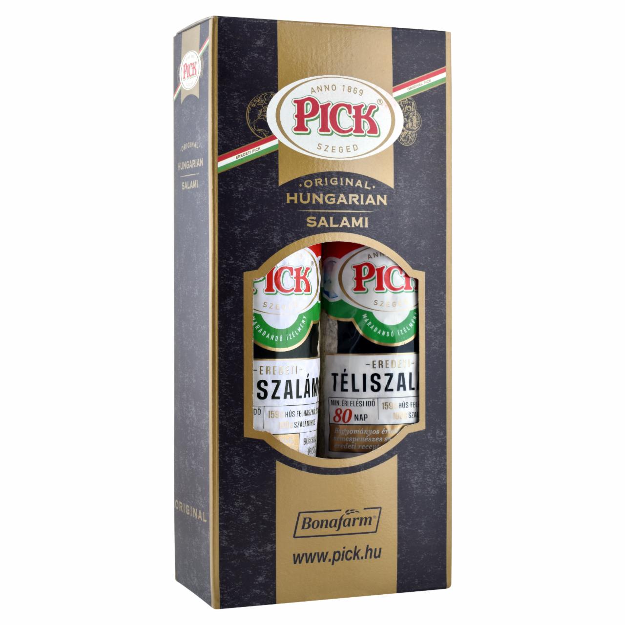 Képek - PICK eredeti téliszalámi díszdobozban 2 x 380 g