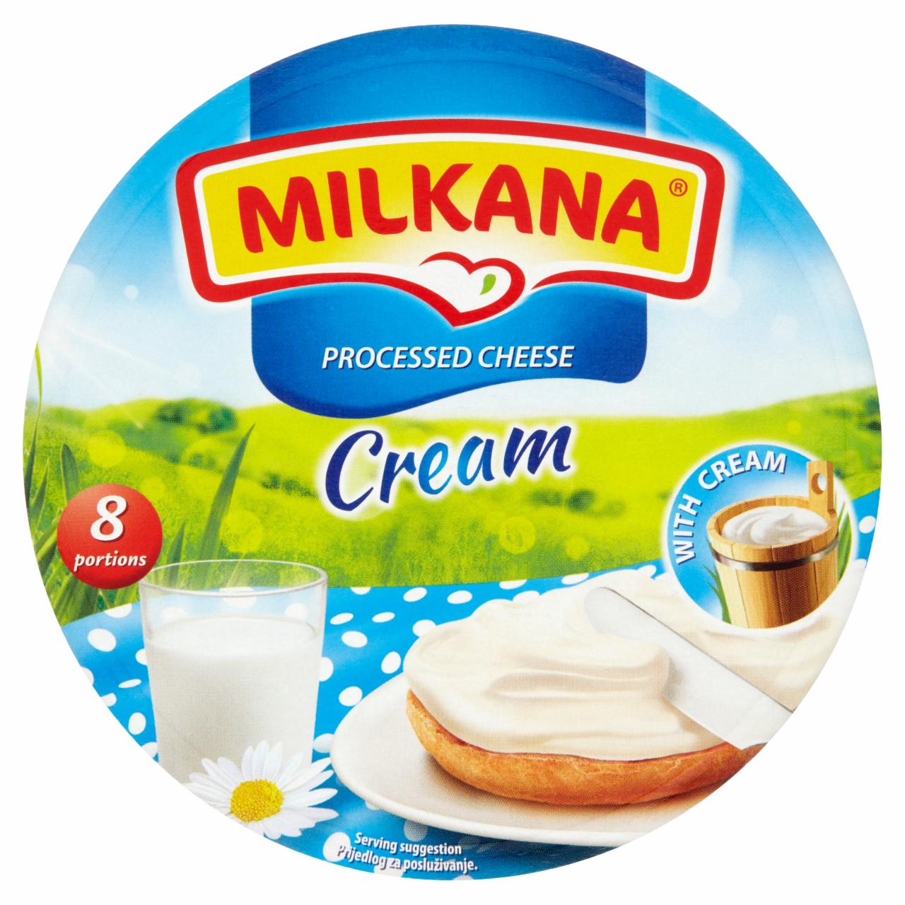 Képek - Milkana tejszínes kenhető, ömlesztett sajt 8 db 140 g
