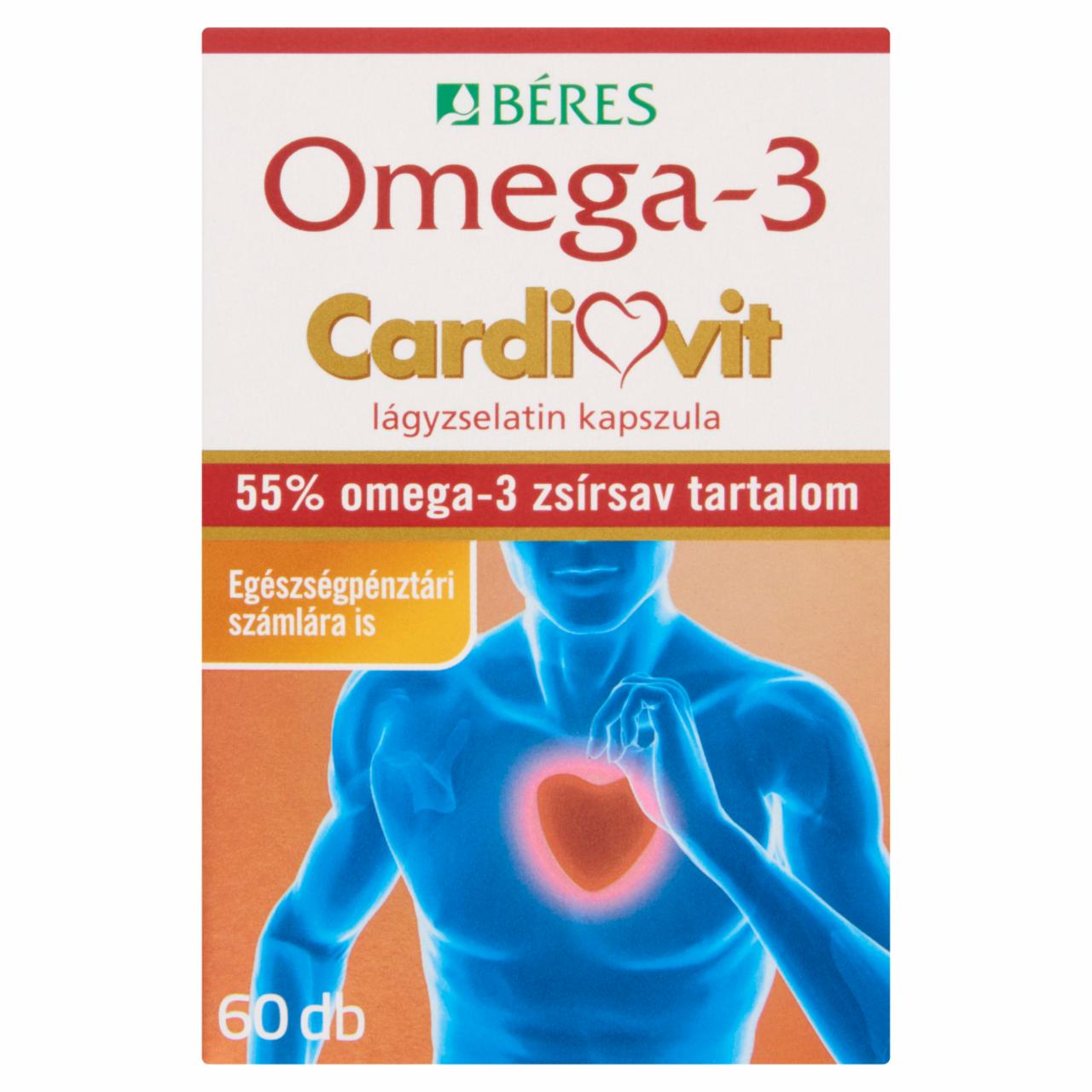Képek - Béres Omega-3 Cardiovit lágyzselatin kapszula 60 db 41,6 g