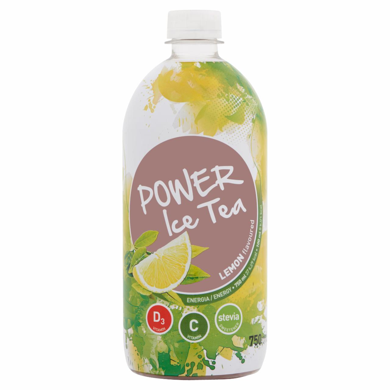 Képek - Power Fruit Ice Tea citrom ízű, forrásvíz alapú, energiamentes üdítőital édesítőszerekkel 750 ml